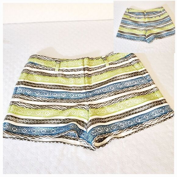 Loft Multicolor  Pattern Shorts Size 8 - Picture 1 of 12